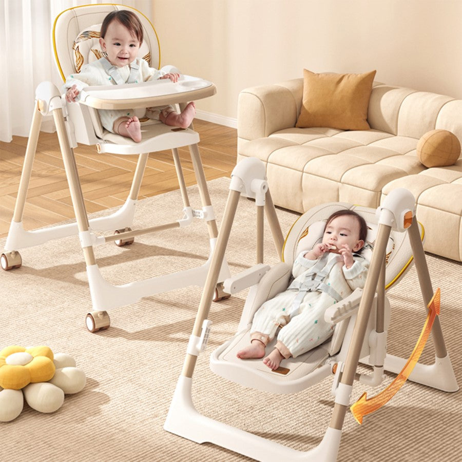 R for Rabbit Marshmallow Smart High Chair For Kids 2-in-1 Multipurpose High Chair with Swing