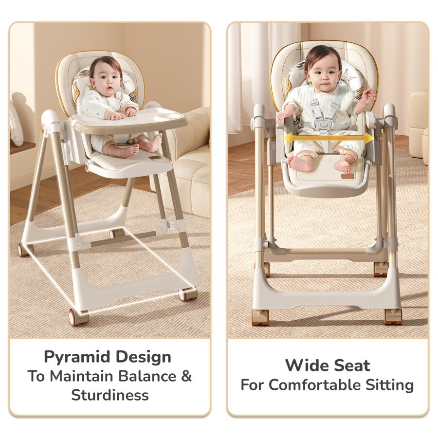 R for Rabbit Marshmallow Smart High Chair For Kids 2-in-1 Multipurpose High Chair with Swing