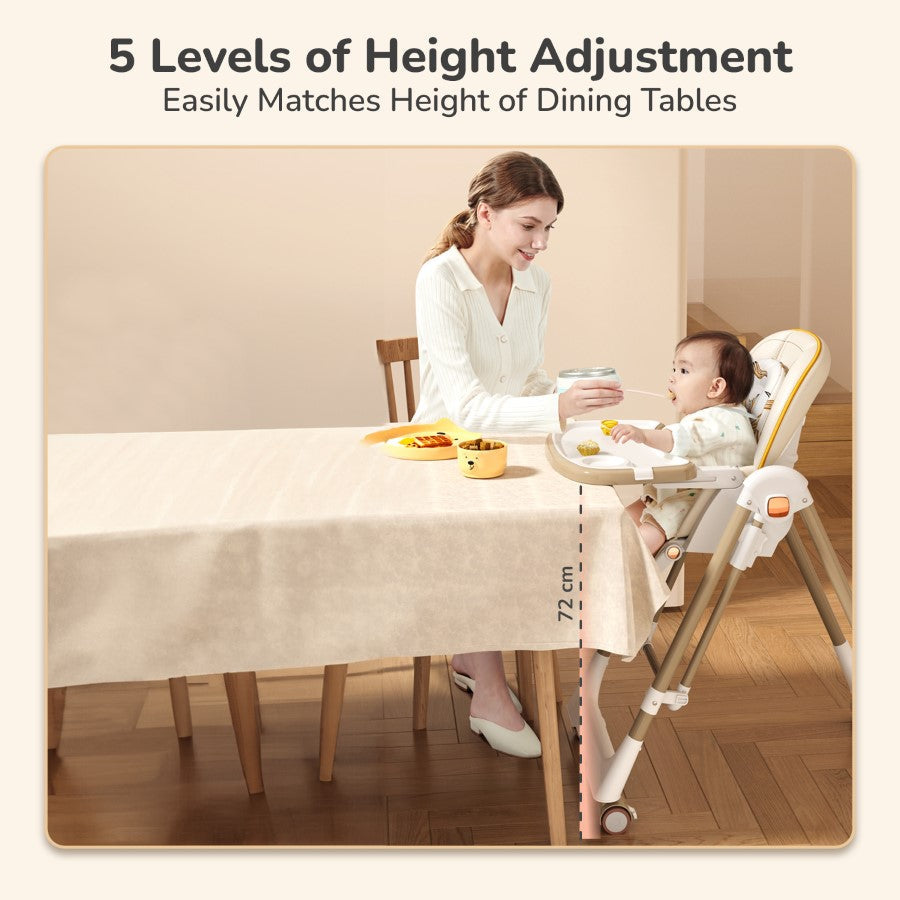 R for Rabbit Marshmallow Smart High Chair For Kids 2-in-1 Multipurpose High Chair with Swing