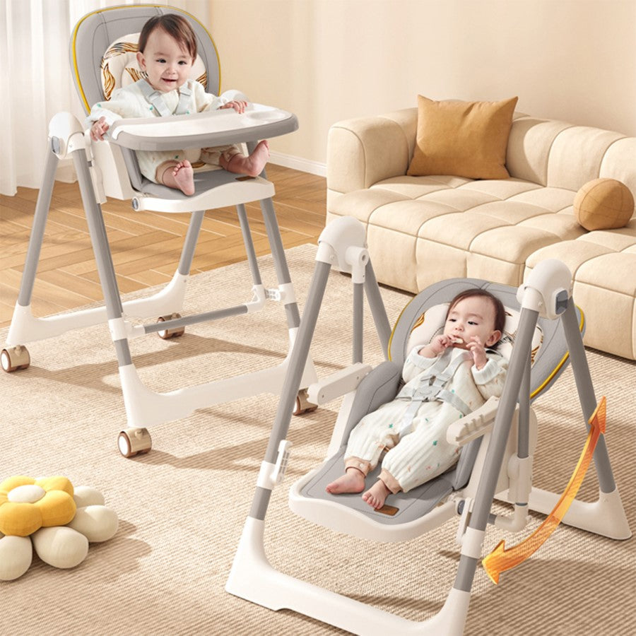 R for Rabbit Marshmallow Smart High Chair For Kids 2-in-1 Multipurpose High Chair with Swing