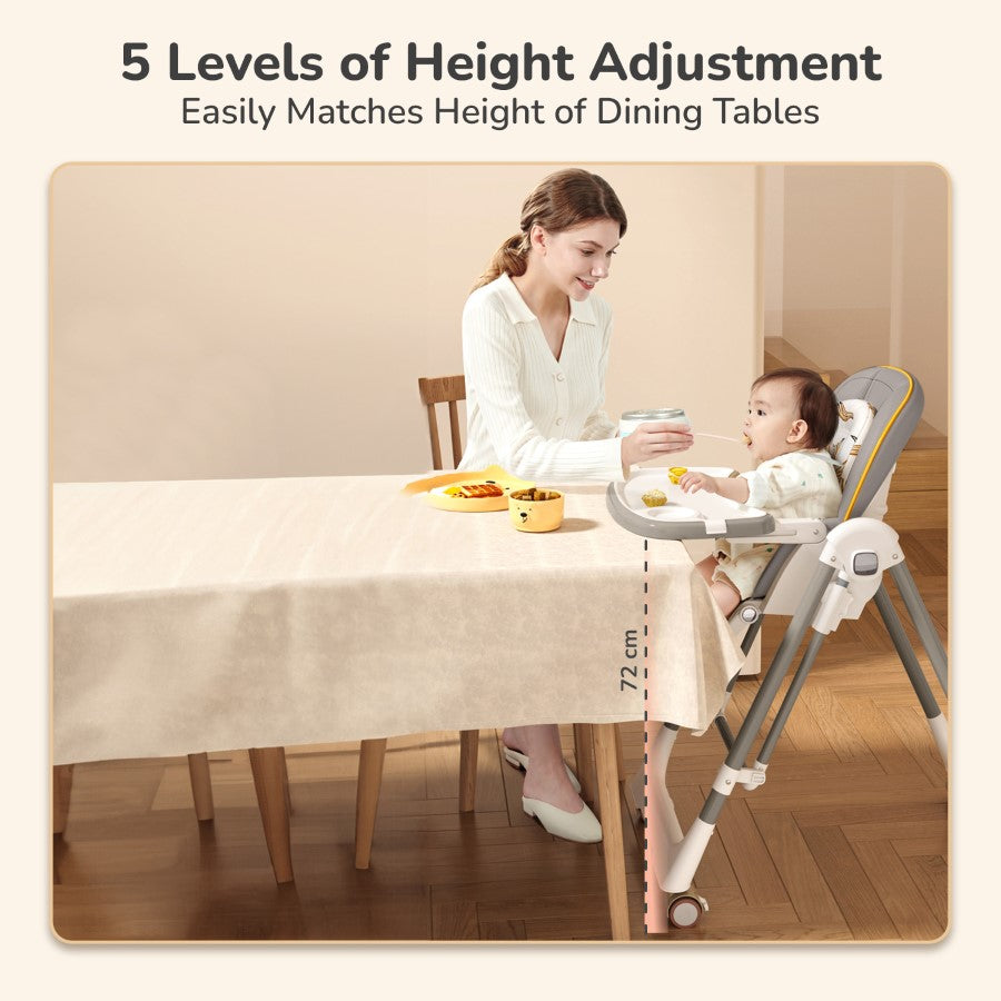R for Rabbit Marshmallow Smart High Chair For Kids 2-in-1 Multipurpose High Chair with Swing