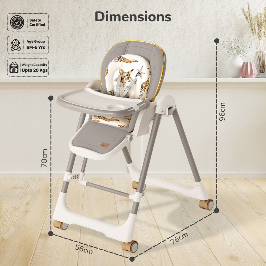 R for Rabbit Marshmallow Smart High Chair For Kids 2-in-1 Multipurpose High Chair with Swing