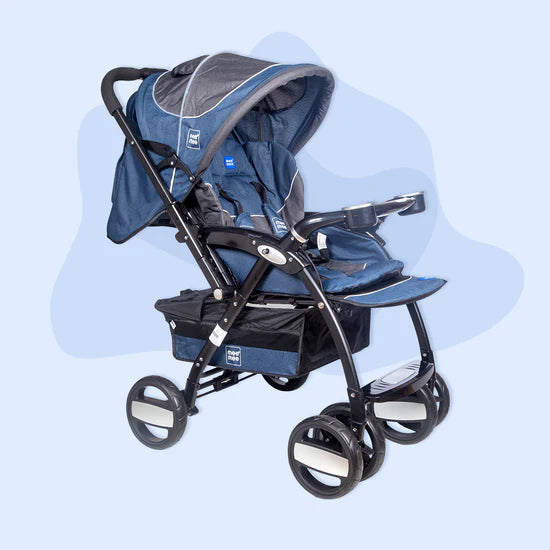 Mee Mee Advanced Baby Luxury Stroller Pram with Shock Absorber Wheels | Travel Friendly