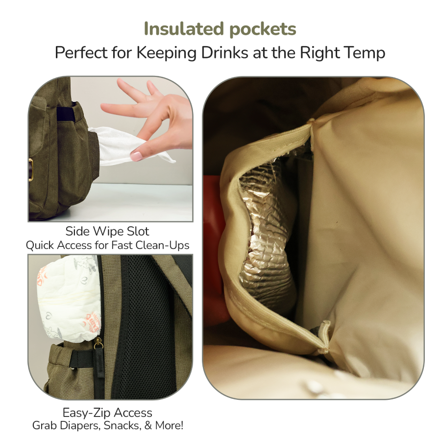 R for Rabbit Caramello Sportz Premium 900D Polyester Diaper Bag with Insulated Pockets