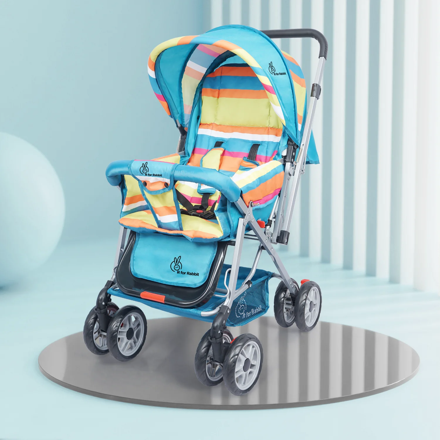 R for Rabbit Lollipop Lite Stroller - Travel Friendly, Easy To Fold, Reversible Handle, Wheel Lock, Adjustable Leg Rest
