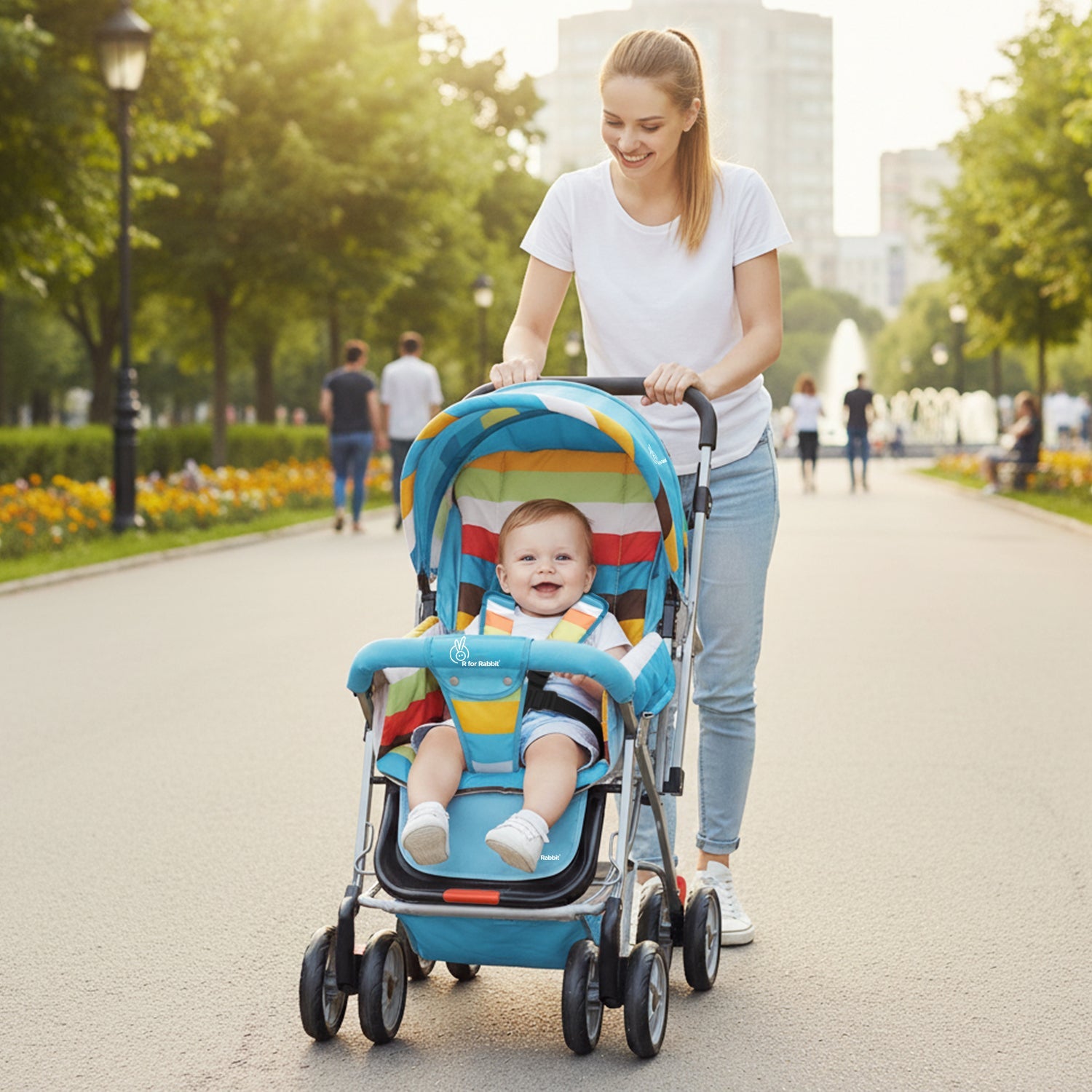 Lollipop Lite Stroller - Travel Friendly, Easy To Fold, Reversible Handle, Wheel Lock, Adjustable Leg Rest