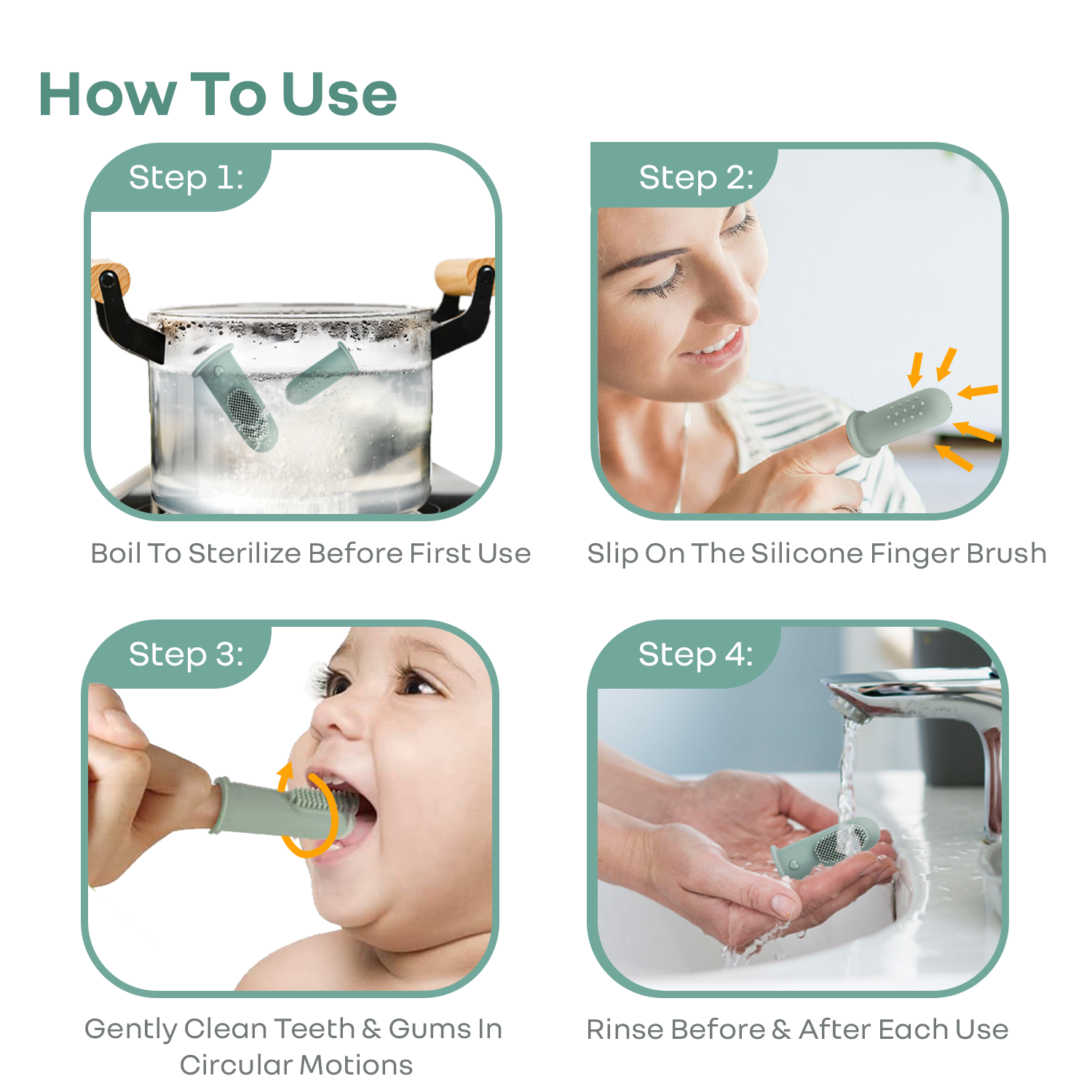 R for Rabbit Tiny Smiles Gummy Kids Toothbrush