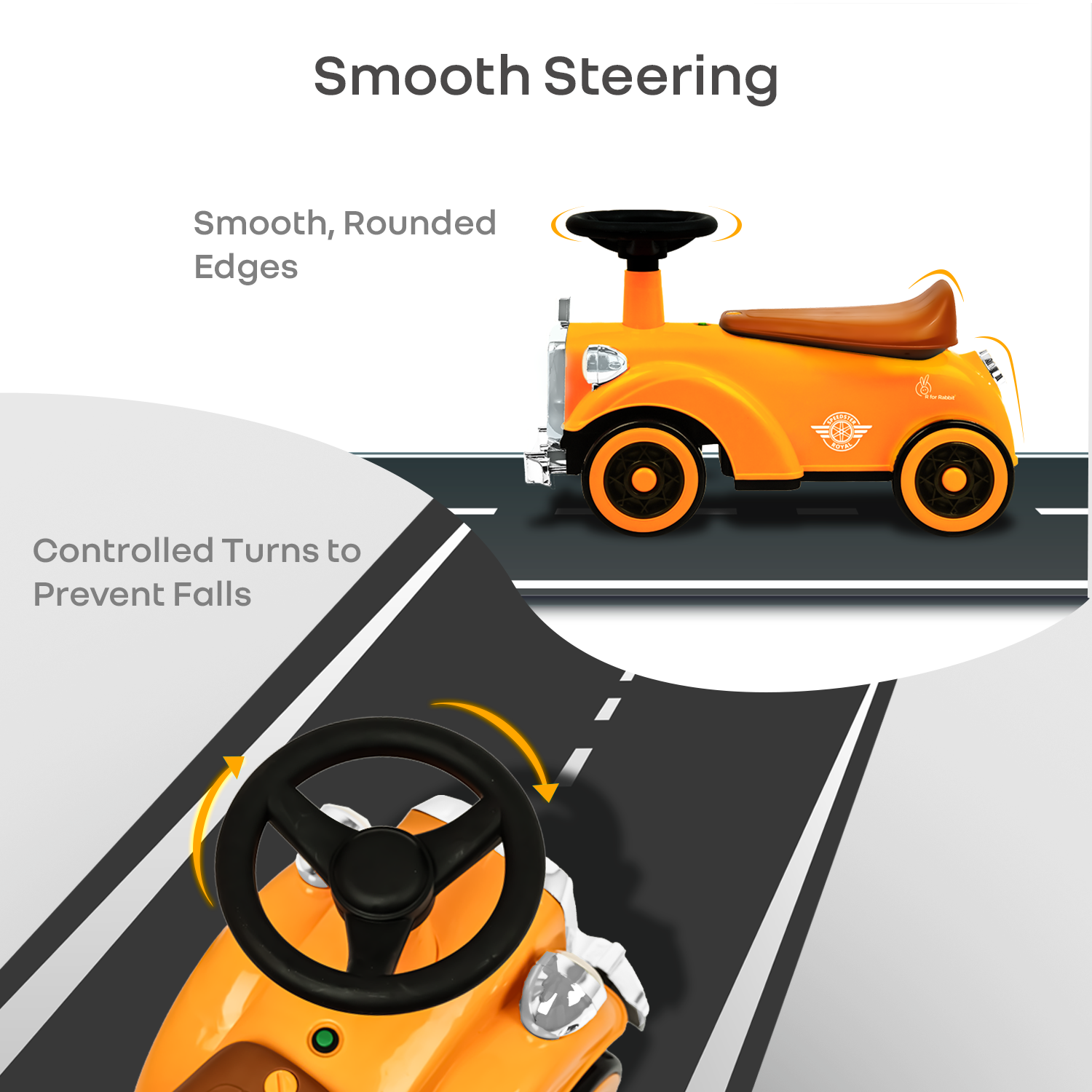 R for Rabbit Speedster Royal Ride On Car for Kids