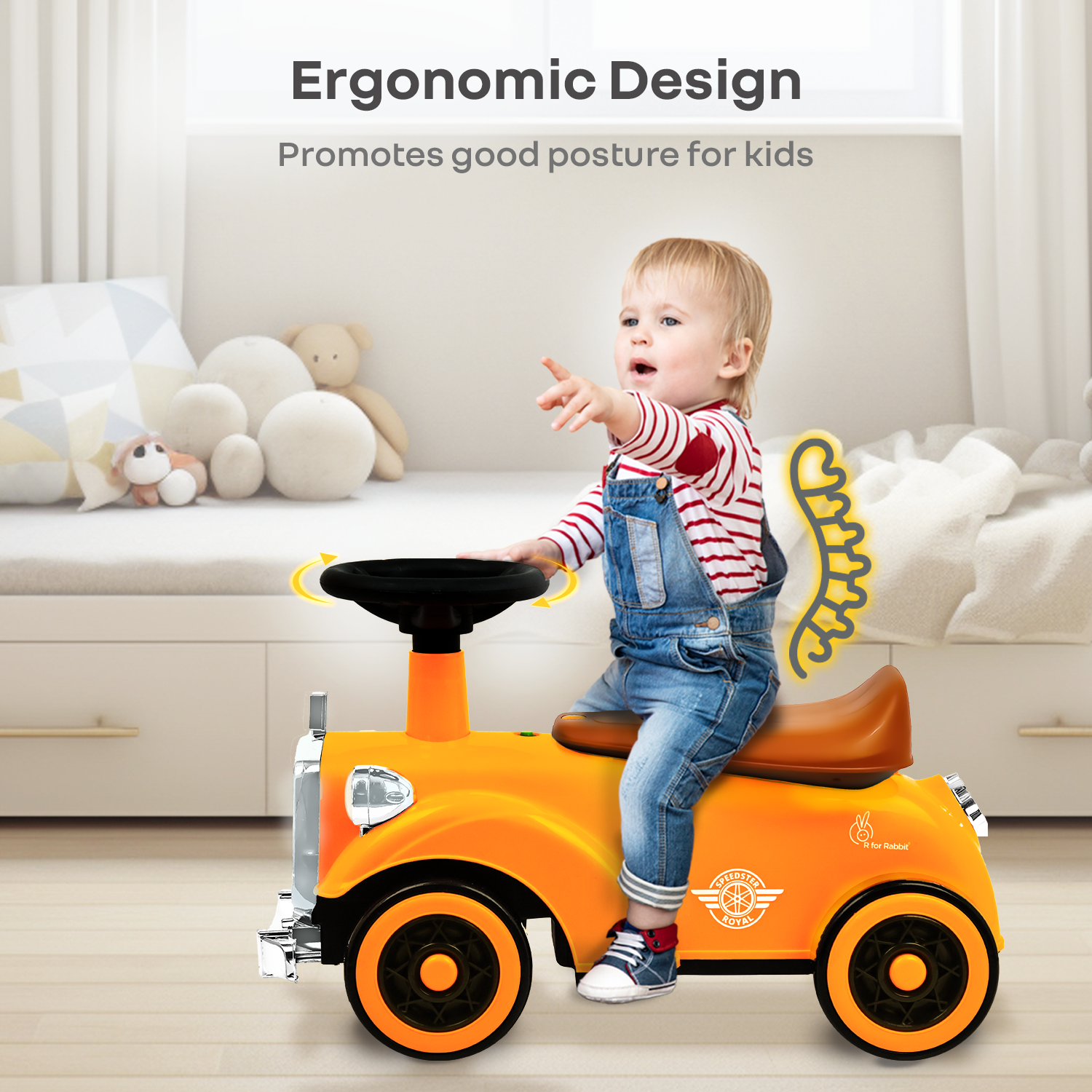 R for Rabbit Speedster Royal Ride On Car for Kids