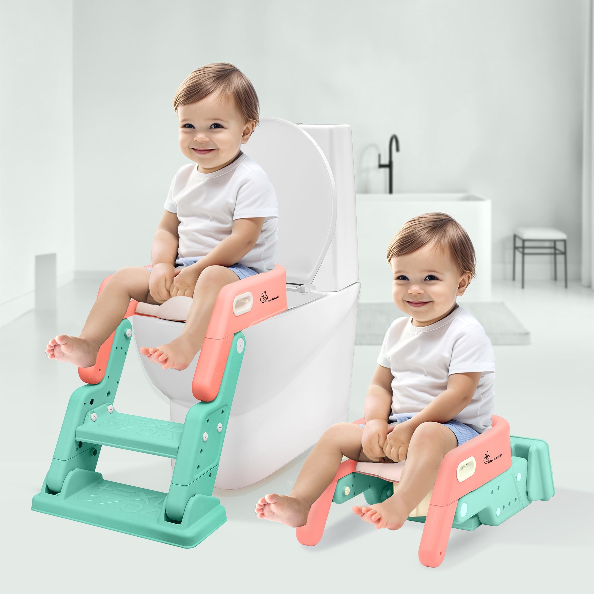 R for Rabbit Hilltop Booster 2-in-1 Baby Potty Seat & Step Stool