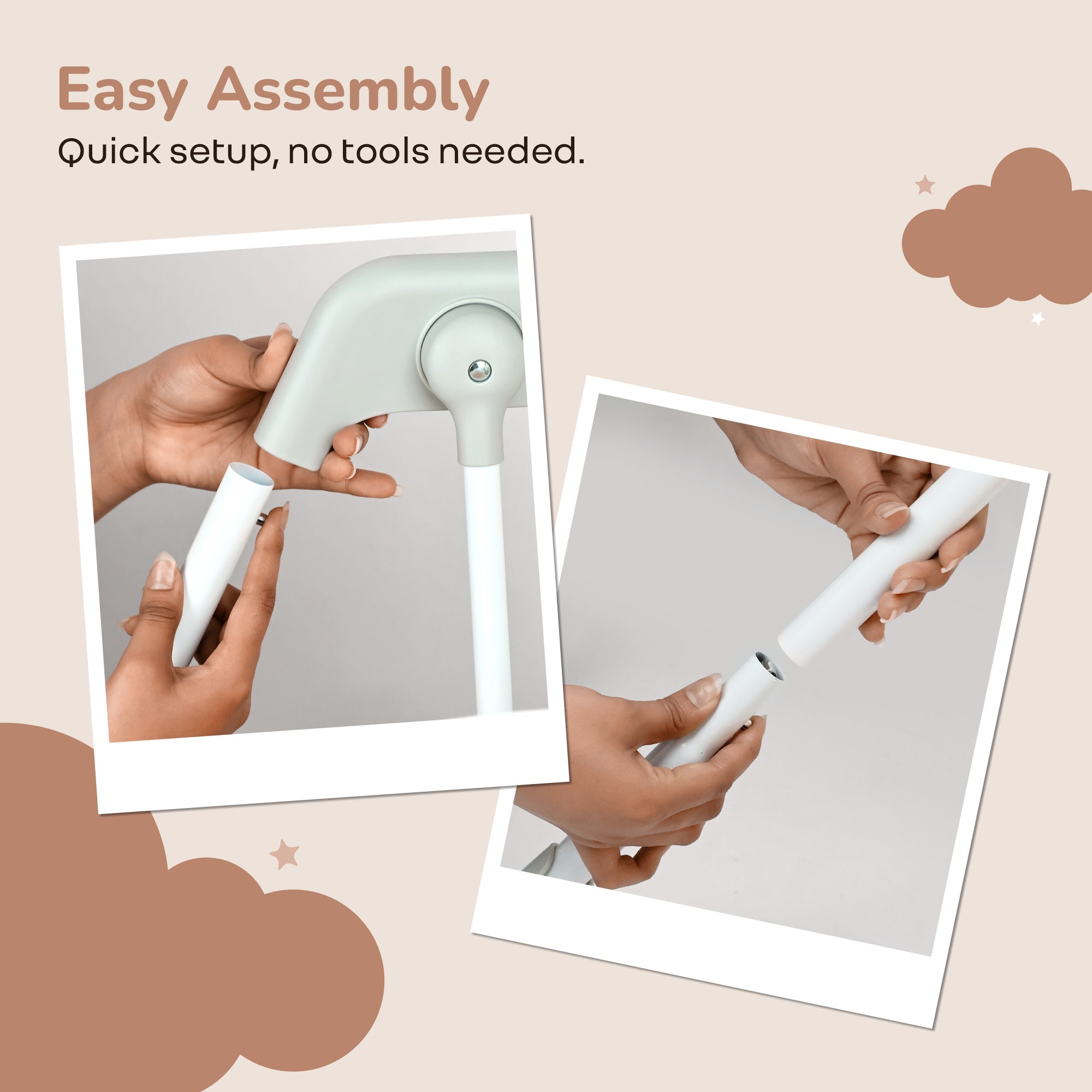 R for Rabbit Lullabies Manual Baby Cradle Safe & Comfortable Baby Bed