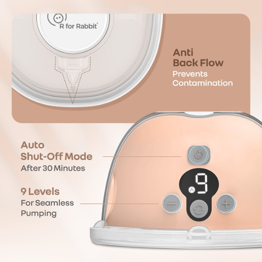 R for Rabbit Lactella Bliss Electric Wearable Breast Pump with 4 Modes & 9 Levels