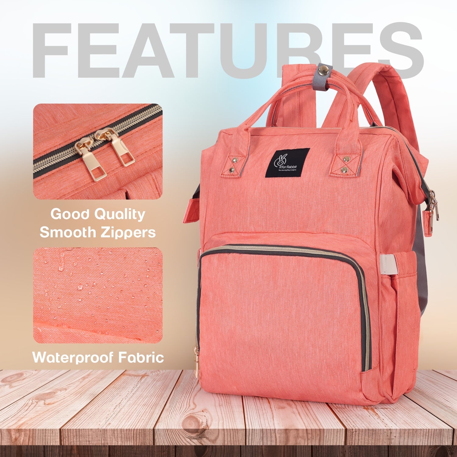 R for Rabbit Caramello Diaper Bag Smart and Fashionable Diaper Bag For Moms