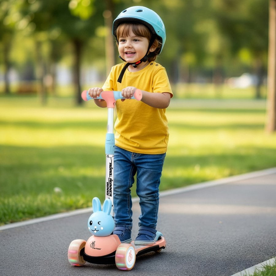R for Rabbit Road Runner Bunny Scooter For Kids With PU LED Wheels