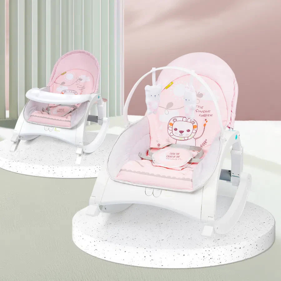 R for Rabbit 3 in 1 Rock N Play Rocker - Adjustable Backrest Recline, Detachable Toy Bar, Soothing Music & Vibration, Adjustable backrest, 0+ Months
