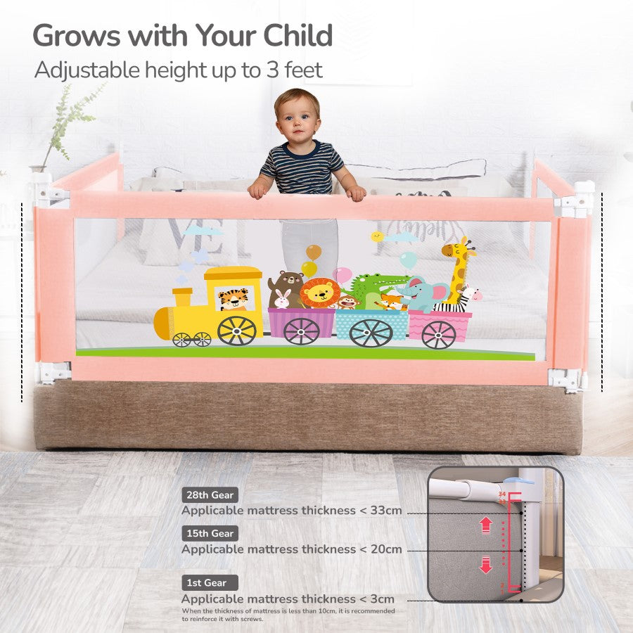 R for Rabbit Safari Bed Rail for Baby Easy Install, Anti-Fall Safeguard for Toddler Safety