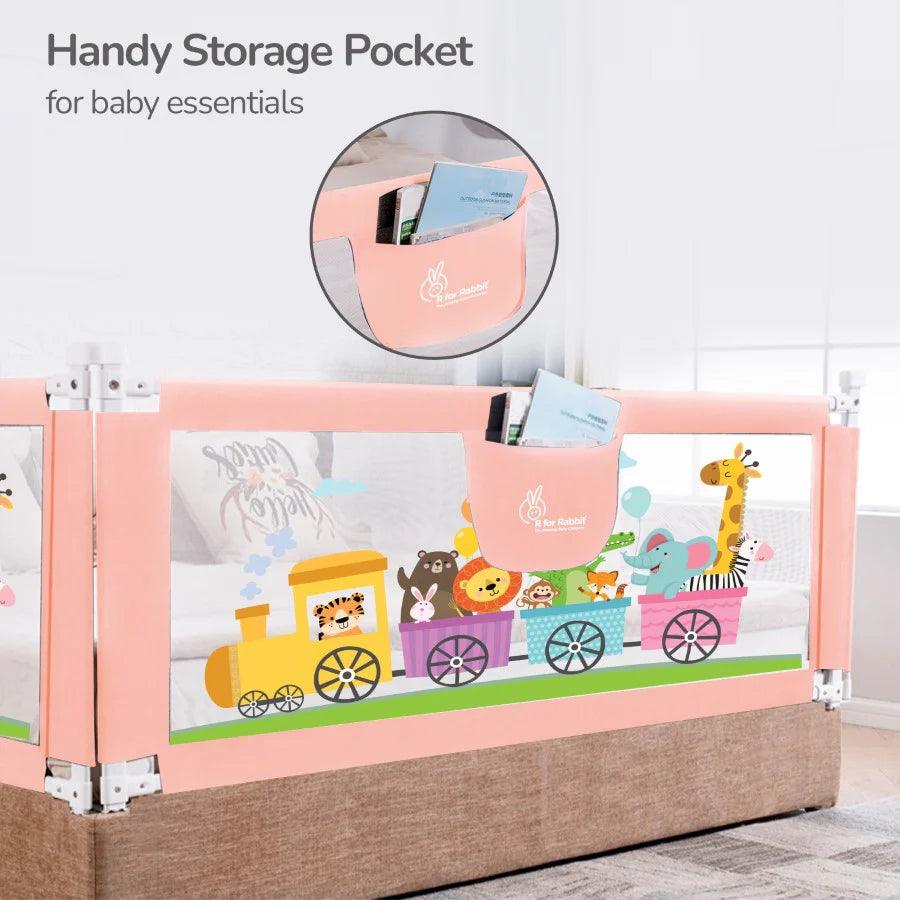 R for Rabbit Safari Bed Rail for Baby Easy Install, Anti-Fall Safeguard for Toddler Safety