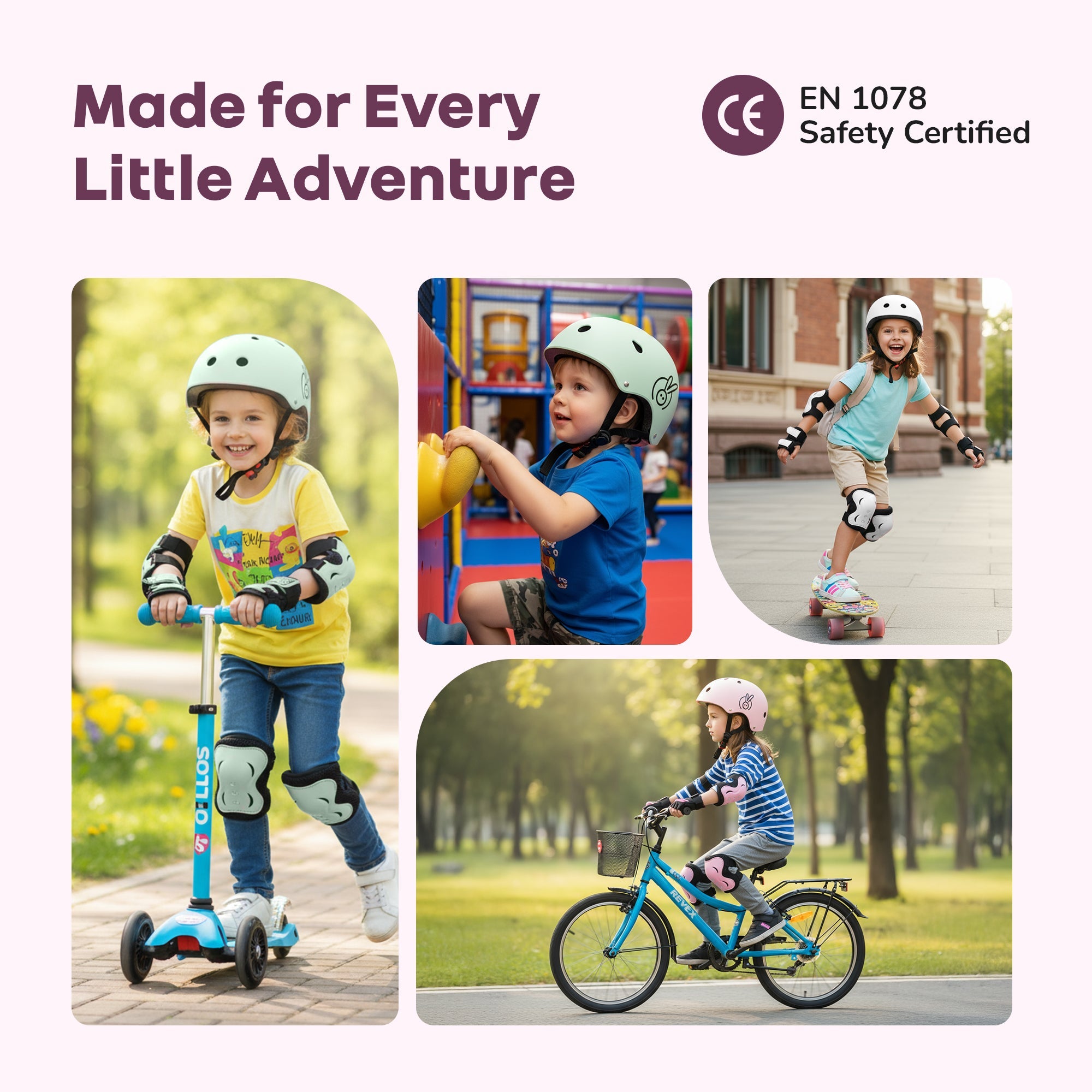 R for Rabbit Safe Play Set Kids Helmet, Premium Kids Sports Safety Kit with Helmet & Protective Pads