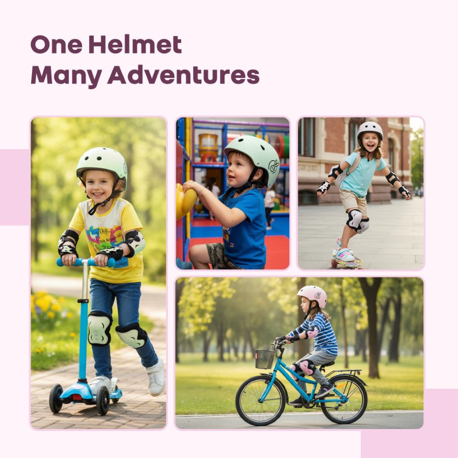 R for Rabbit Safe Play Best Kids Safety Helmet - Trusted EN1078 Certified Helmet for Kids with Shock-Absorbing EPS Foam 5-13 Years
