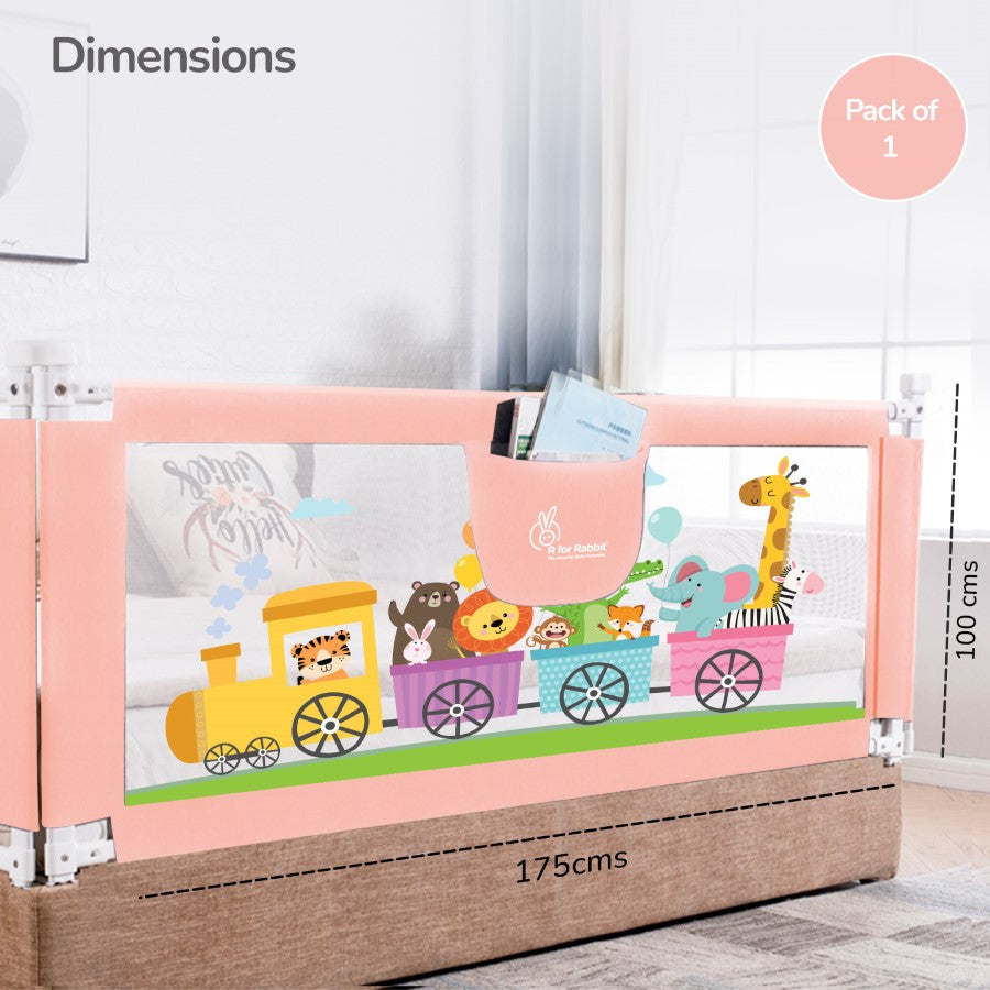 R for Rabbit Safari Bed Rail for Baby Easy Install, Anti-Fall Safeguard for Toddler Safety