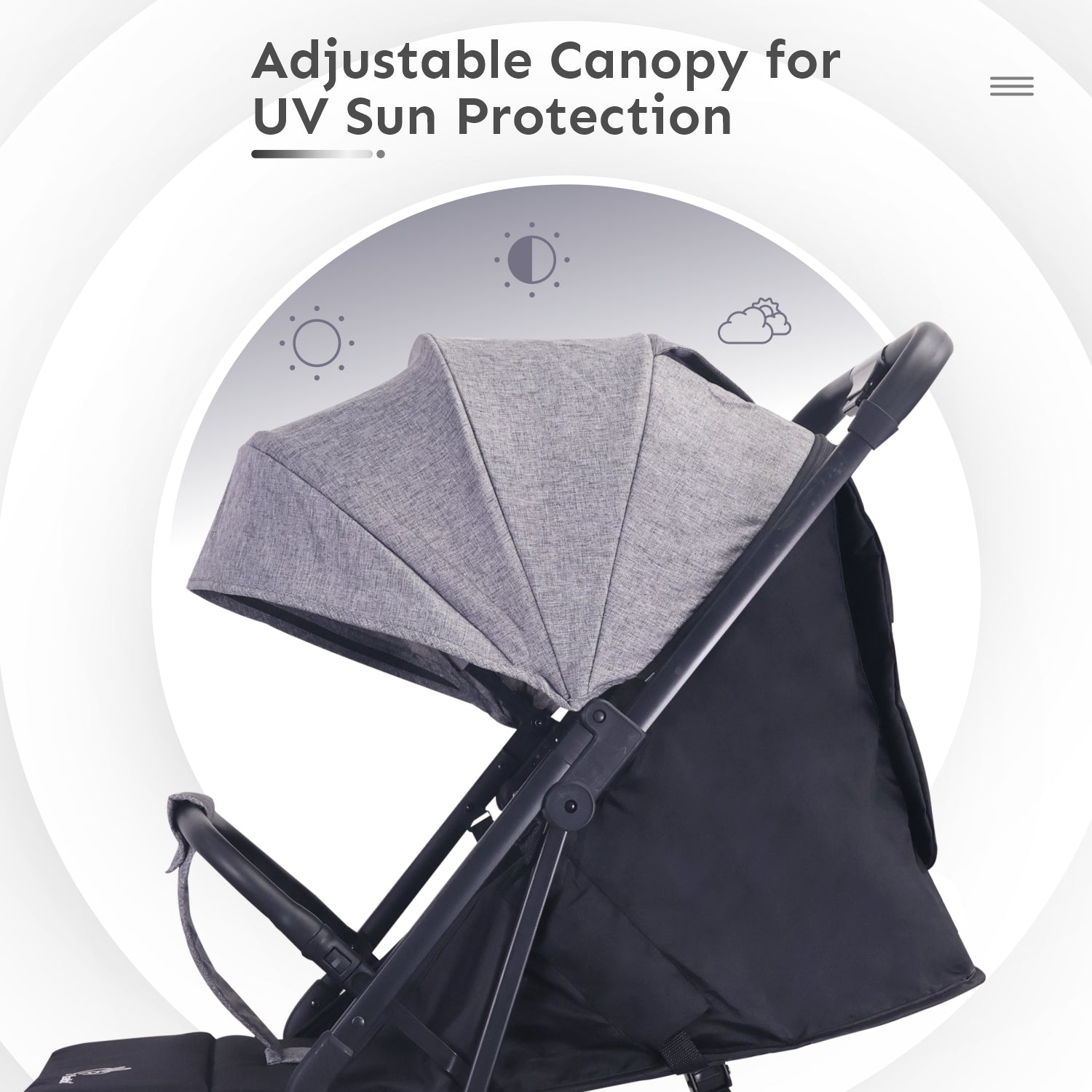 R for Rabbit Pocket Air Stroller - One Hand Fold, Light Weight, Travel Friendly, Adjustable Canopy