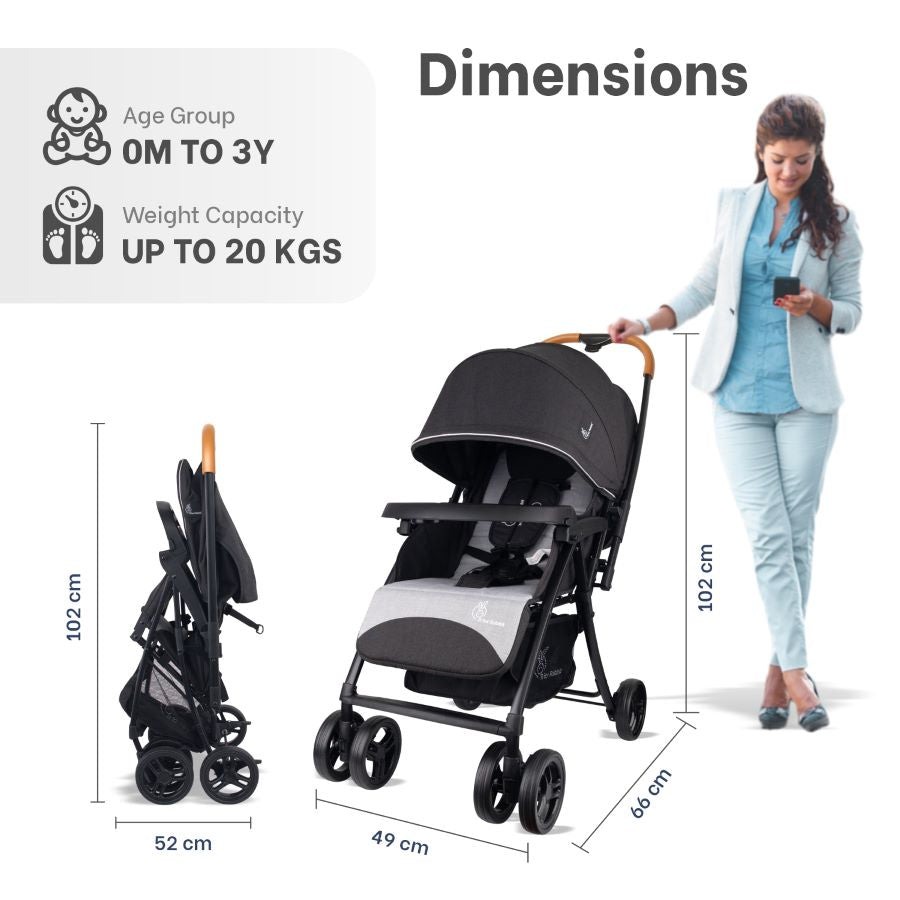 Poppins Joy Baby Stroller With Personalized Name Plate