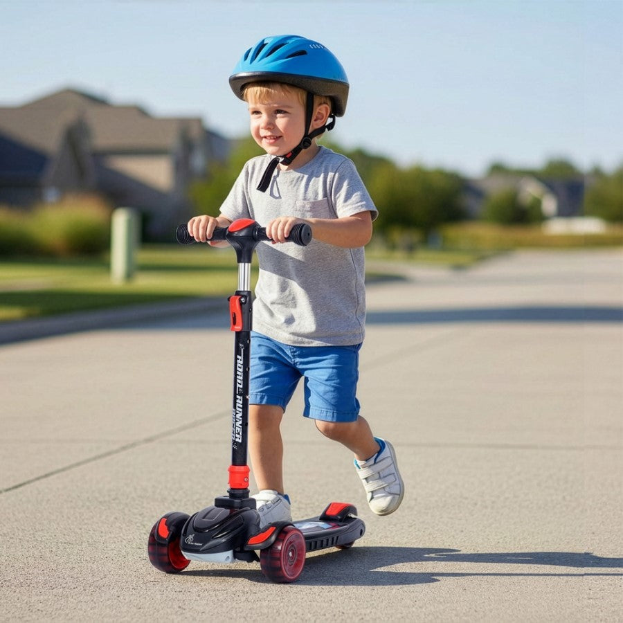 R for Rabbit Road Runner Racer Scooter - PU LED Wheels, 4 Level Height Adjustment, Anti Slip Deck