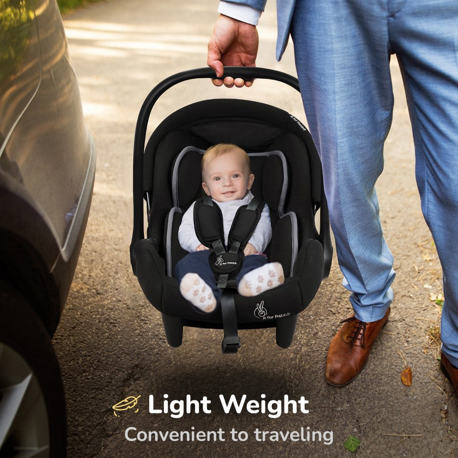 R for Rabbit Picaboo Sportz Baby Carry Cot With Personalized Name Tag