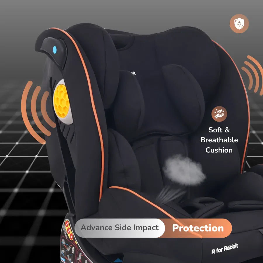 R for Rabbit Jack N Jill NXG Baby Car Seat With Advanced Side Impact Protection, Age Group 0 to 12 years