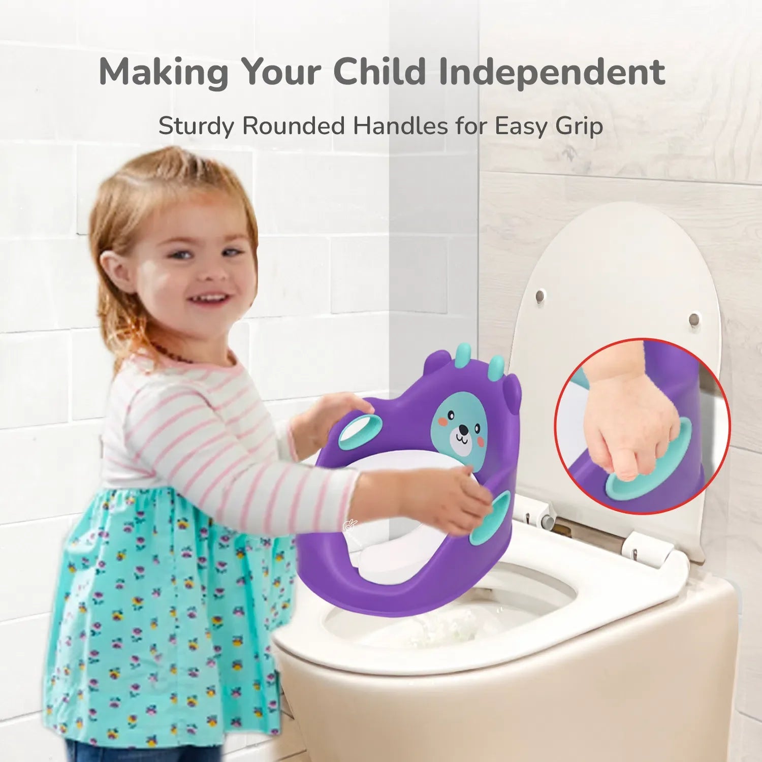 R for Rabbit Minimo Teddy Toilet Seats Happy and Comfy Potty Training Seat for Baby