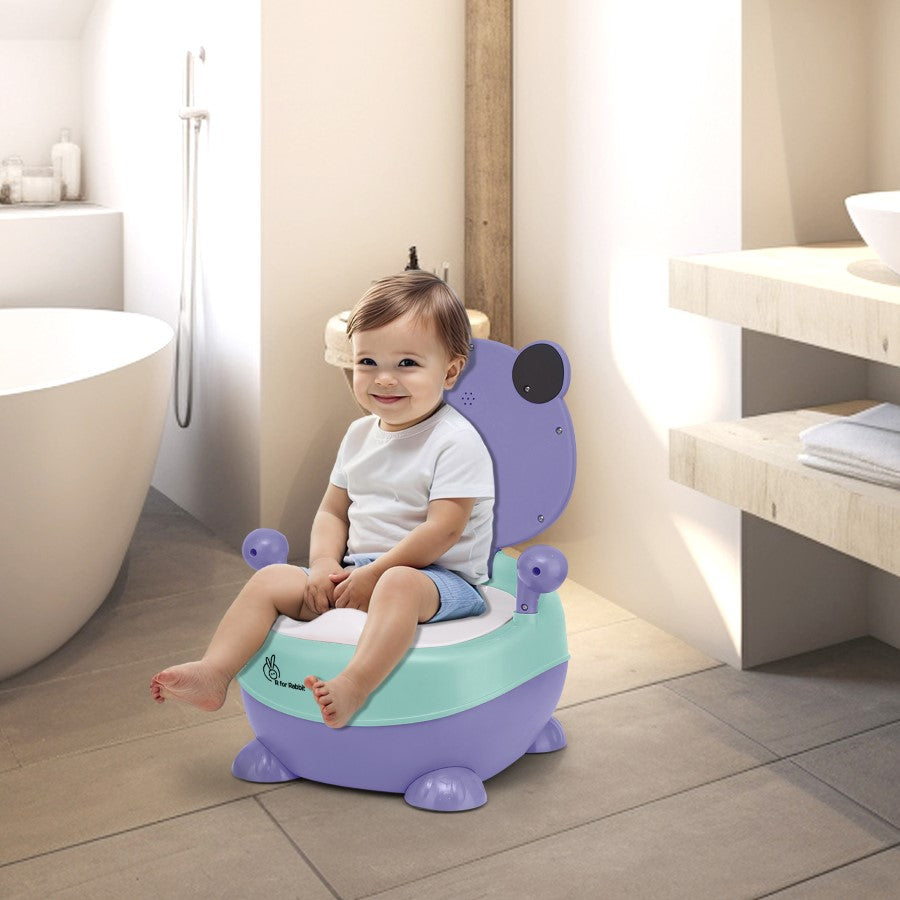 R for Rabbit Tiny Tots Panda Potty Training Seat for Baby With Backrest And Grip Handles