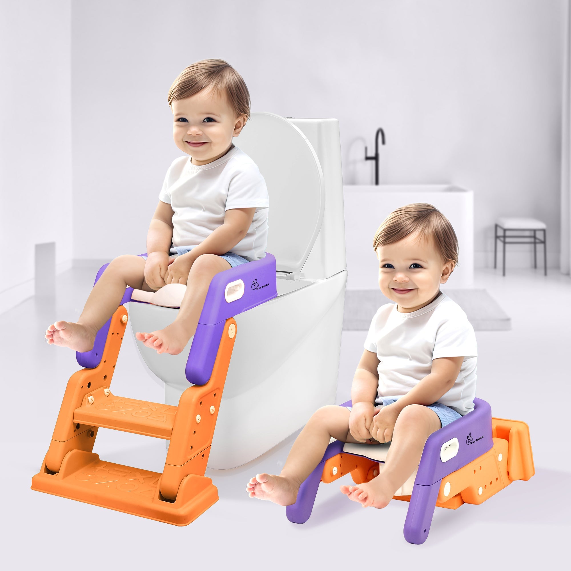 R for Rabbit Hilltop Booster 2-in-1 Baby Potty Seat & Step Stool