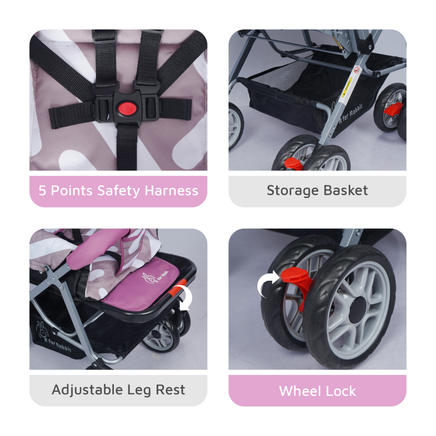 Lollipop Lite Baby Stroller With Personalized Name Plate