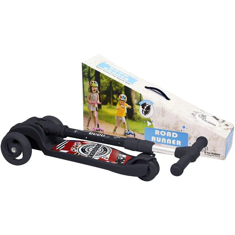 R for Rabbit Road Runner Scooter For Kids - PU LED Wheels, 4 Level Height Adjustment, Anti Slip Deck, Safety Certified, 3-Wheel scooter, Easy use, 3-7years