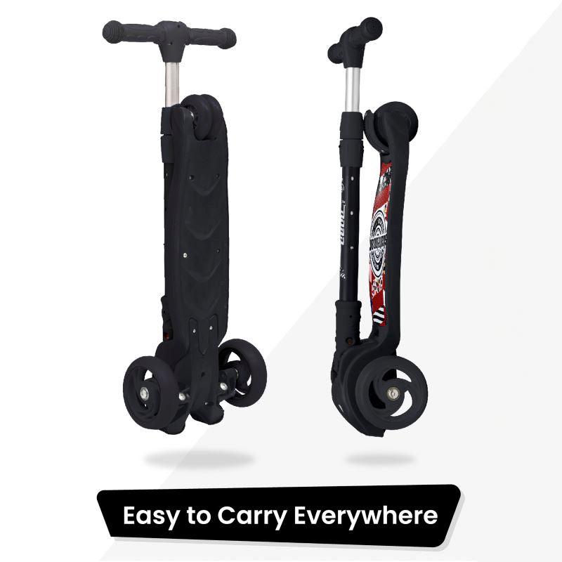 R for Rabbit Road Runner Scooter For Kids - PU LED Wheels, 4 Level Height Adjustment, Anti Slip Deck, Safety Certified, 3-Wheel scooter, Easy use, 3-7years