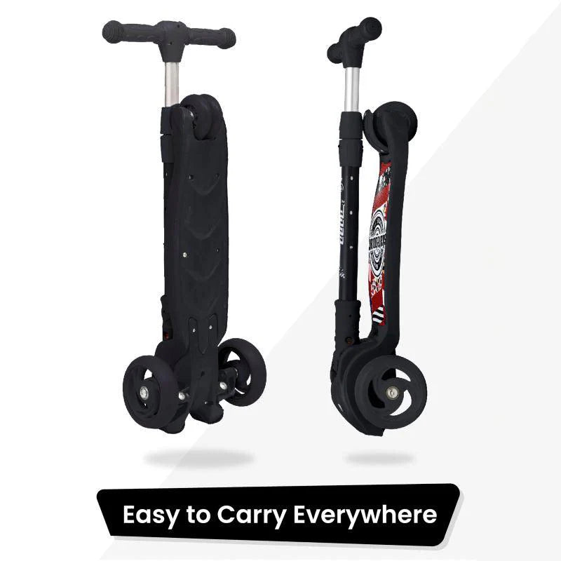 R for Rabbit Road Runner Scooter For Kids - PU LED Wheels, 4 Level Height Adjustment, Anti Slip Deck, Safety Certified, 3-Wheel scooter, Easy use, 3-7years