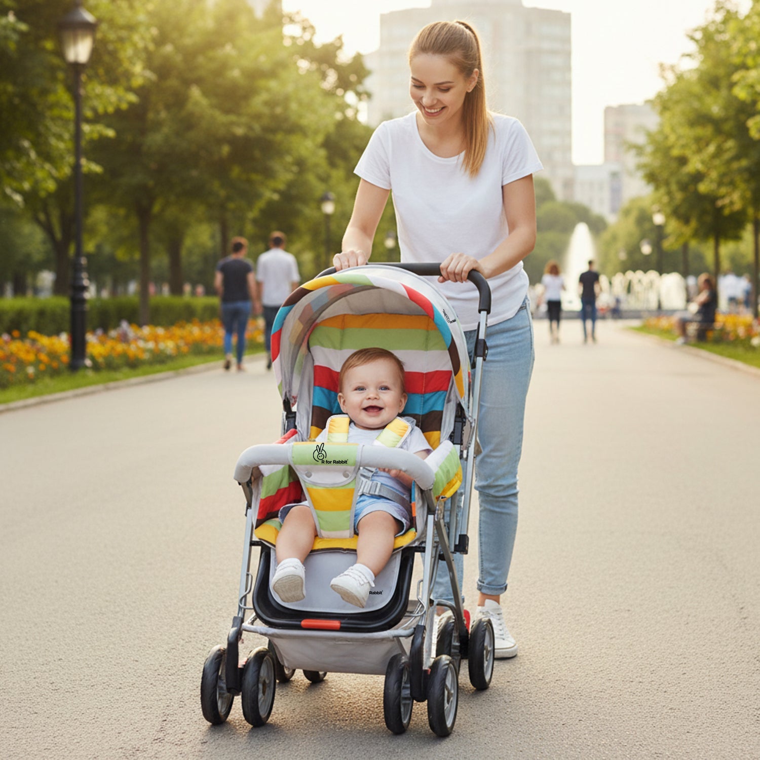 Lollipop Lite Stroller - Travel Friendly, Easy To Fold, Reversible Handle, Wheel Lock, Adjustable Leg Rest