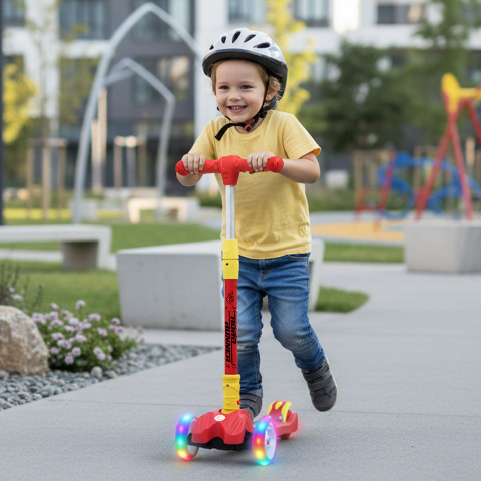 R for Rabbit Road Runner Scooter For Kids - PU LED Wheels, 4 Level Height Adjustment, Anti Slip Deck, Safety Certified, 3-Wheel scooter, Easy use, 3-7years