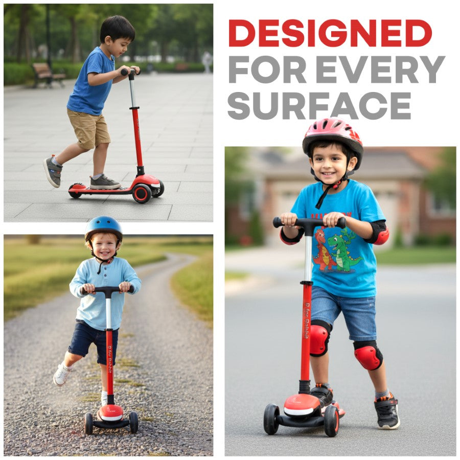 R for Rabbit Road Runner Jazz Scooter for Kids With ABEC7 Bearings, LED PU Wheels & Foldable Frame