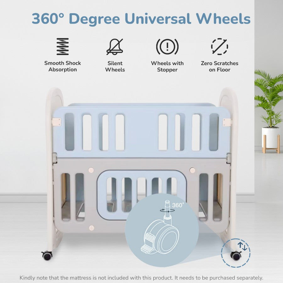 R for Rabbit Dream N Play Plus Baby Cot 3-in-1 Multipurpose and Plug N Play Installation