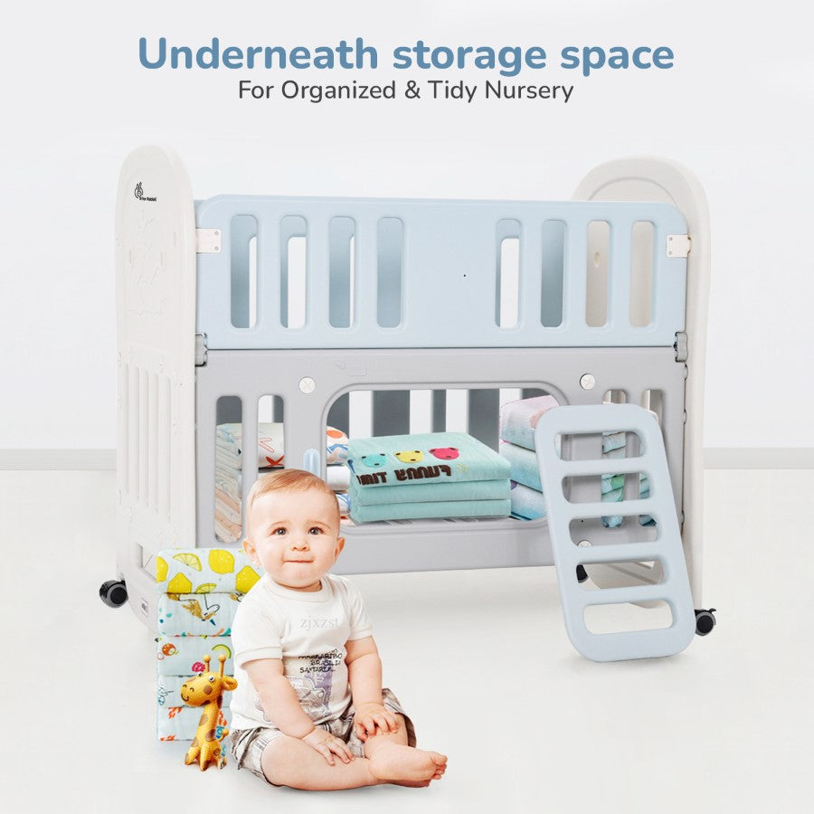 R for Rabbit Dream N Play Plus Baby Cot 3-in-1 Multipurpose and Plug N Play Installation