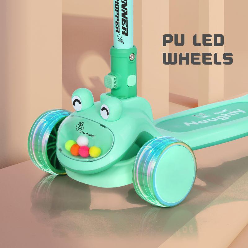 R for Rabbit Road Runner Hopper Scooter For Kids With PU LED Wheels