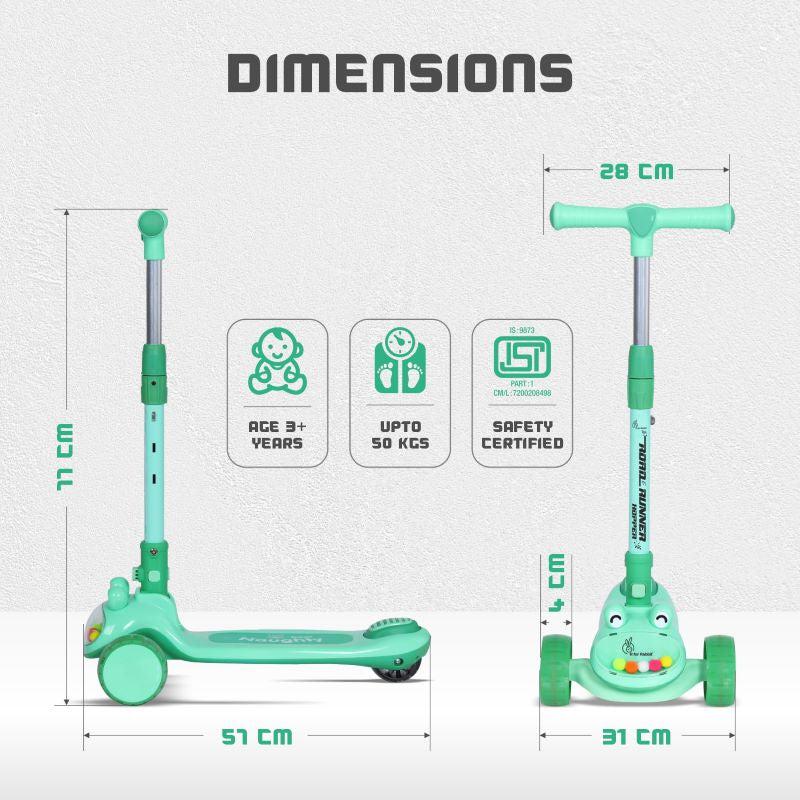 R for Rabbit Road Runner Hopper Scooter For Kids With PU LED Wheels