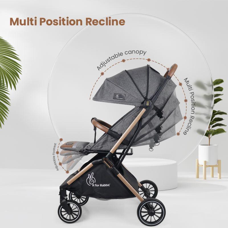Street Smart Auto Fold Stroller for Kids With Personalized Name Plate