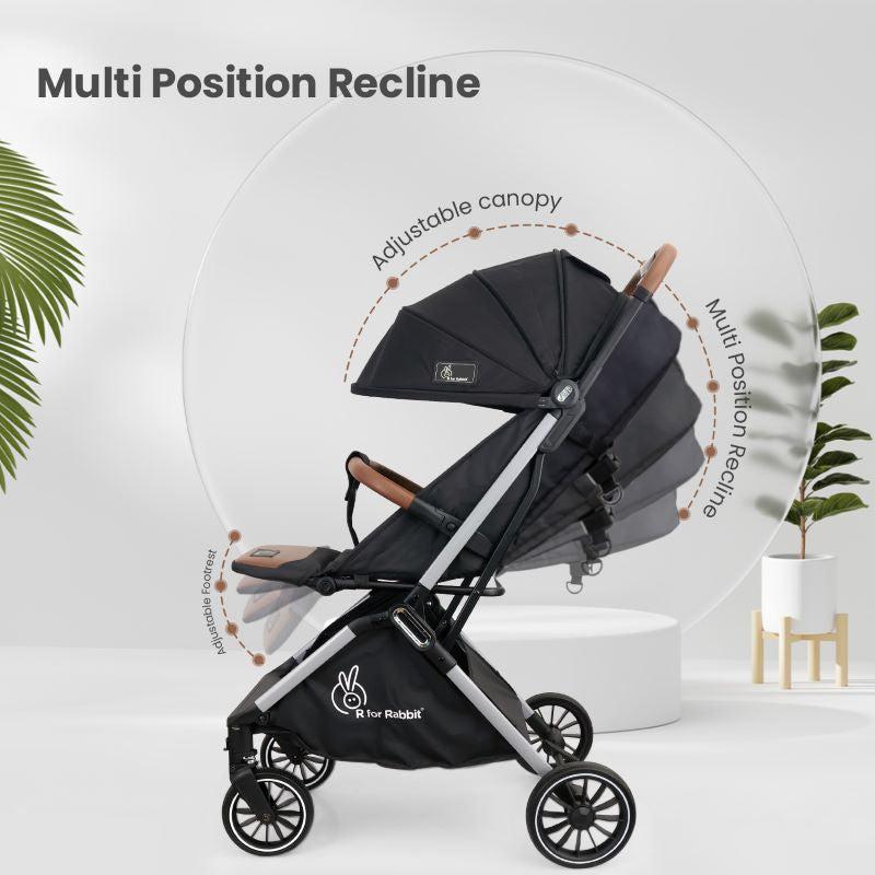 Street Smart Auto Fold Stroller for Kids, Safety Certified, Travel Friendly, Breathable Mesh, 360-degree rotation, 0-3 Yrs