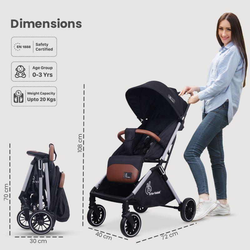 Street Smart Auto Fold Stroller for Kids With Personalized Name Plate