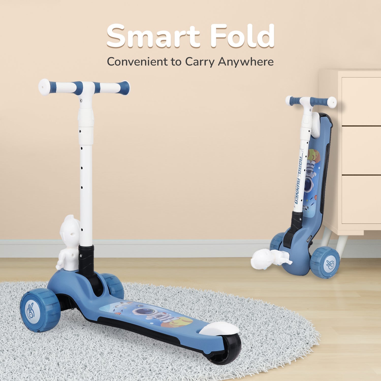 R for Rabbit Road Runner Astro Scooter For Kids With PU LED Wheels