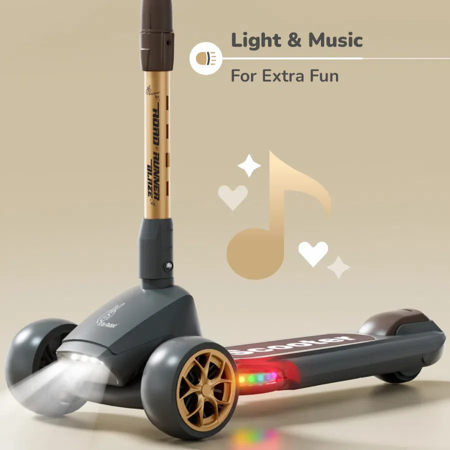 R for Rabbit Road Runner Blaze Scooter For Kids  With PU LED Wheels And LED lights