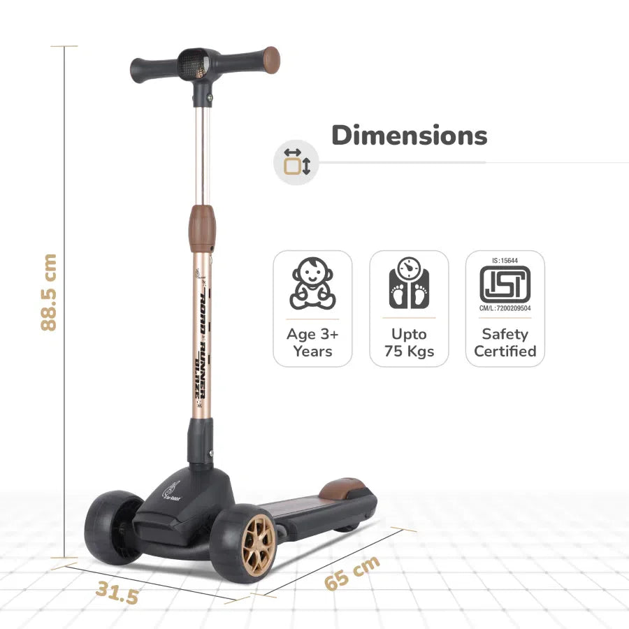 R for Rabbit Road Runner Blaze Scooter For Kids  With PU LED Wheels And LED lights