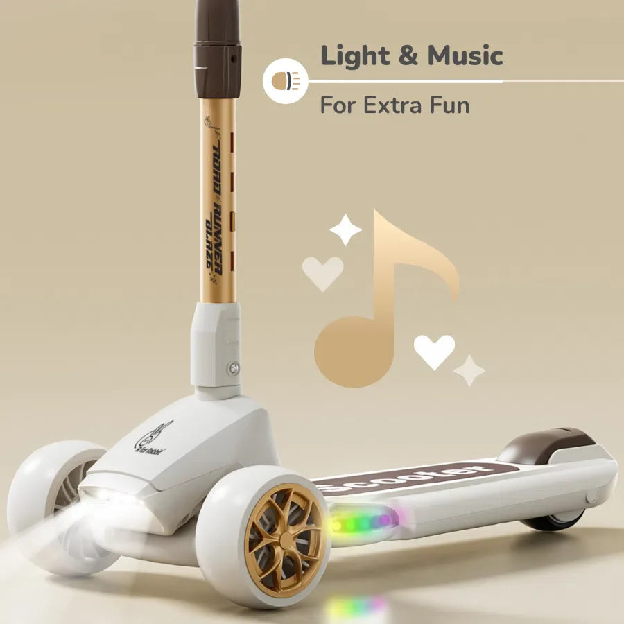 R for Rabbit Road Runner Blaze Scooter For Kids  With PU LED Wheels And LED lights